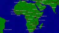 Afrika Städte + Grenzen 1920x1080